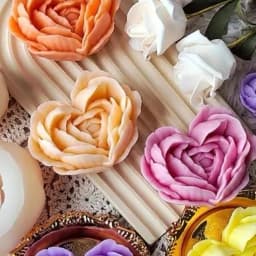 شمع رز قلبی